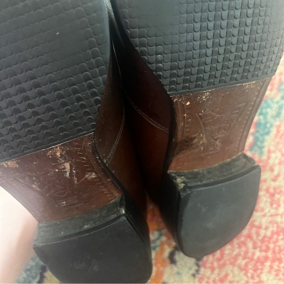 ARIAT - Women's Western Leather Buckle Strap Ankle Boots SIZE 9 - Picture 6 of 10